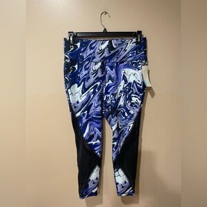 Livi Active Blue and Black Marble Leggings